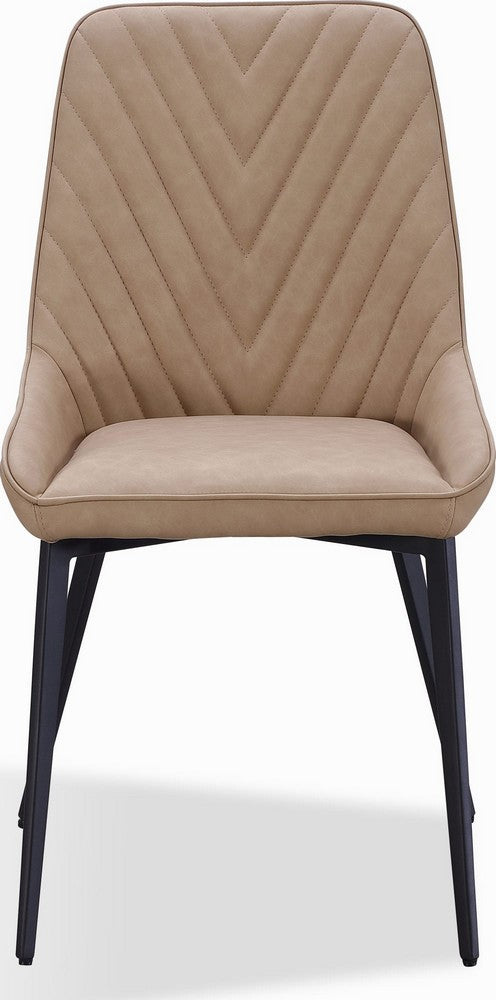Modus Furniture - Lucia Metal Leg Upholstered Dining Chair in Honey Synthetic Leather - LEPJ63_1 view 2