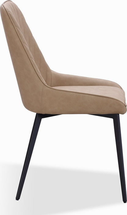 Modus Furniture - Lucia Metal Leg Upholstered Dining Chair in Honey Synthetic Leather Set of 2 - LEPJ63_2 view 3