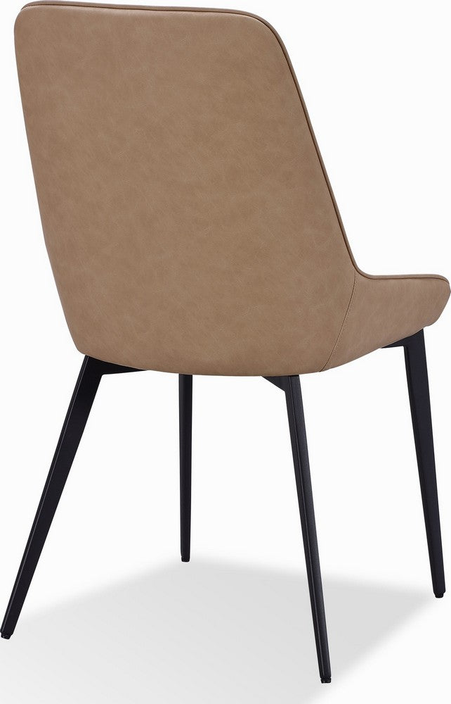 Modus Furniture - Lucia Metal Leg Upholstered Dining Chair in Honey Synthetic Leather Set of 2 - LEPJ63_2 view 4