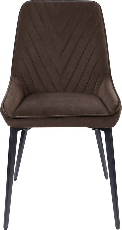 Modus Furniture - Lucia Metal Leg Upholstered Dining Chair in Penny  Velvet and Gunmetal - LEPJ65_1 view 2