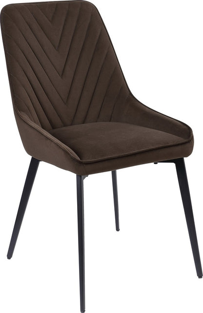 Modus Furniture - Lucia Metal Leg Upholstered Dining Chair in Penny  Velvet and Gunmetal Set of 2 - LEPJ65_2 view 1