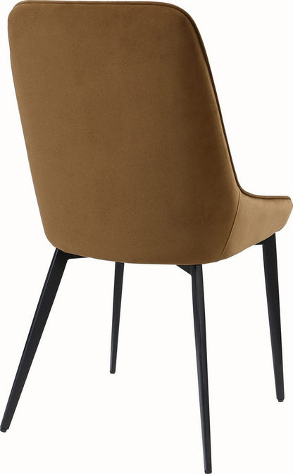 Modus Furniture - Lucia Upholstered Dining Chair in Cognac Velvet and Black Metal - LEPJ64_1 view 4