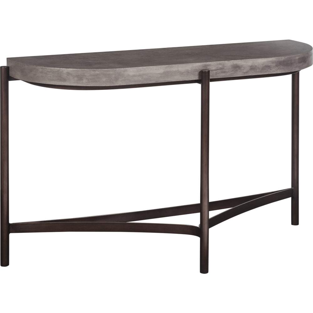 Modus Furniture - Lyon Semi-circular Concrete and Metal Console Table - A89423 view 2