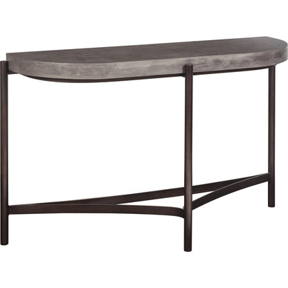 Modus Furniture - Lyon Semi-circular Concrete and Metal Console Table - A89423 view 2