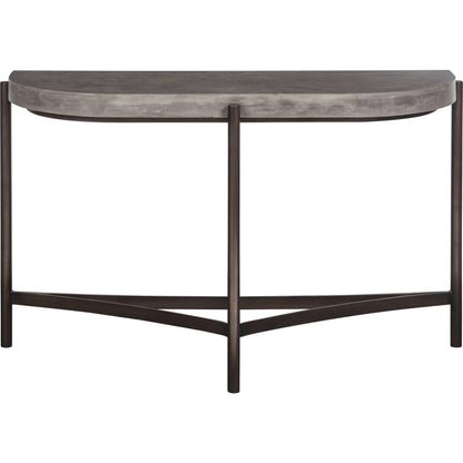 Modus Furniture - Lyon Semi-circular Concrete and Metal Console Table - A89423 view 3