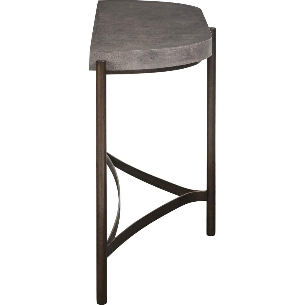 Modus Furniture - Lyon Semi-circular Concrete and Metal Console Table - A89423 view 4