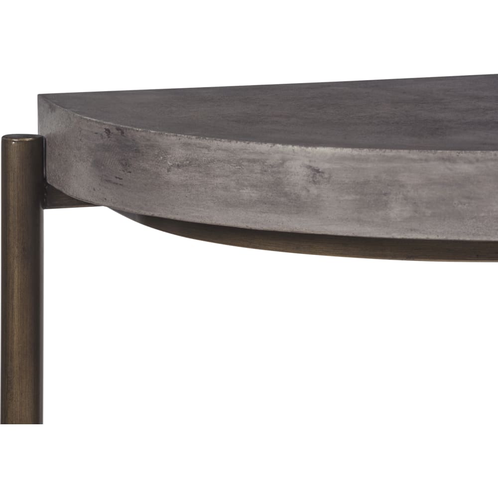 Modus Furniture - Lyon Semi-circular Concrete and Metal Console Table - A89423 view 5