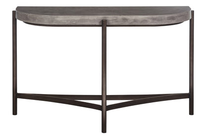 Modus Furniture - Lyon Semi-circular Concrete and Metal Console Table - A89423 veiw 2