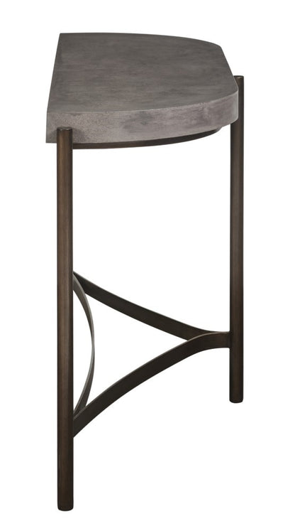 Modus Furniture - Lyon Semi-circular Concrete and Metal Console Table - A89423 veiw 3
