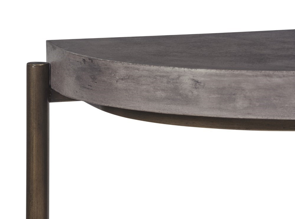 Modus Furniture - Lyon Semi-circular Concrete and Metal Console Table - A89423 veiw 4