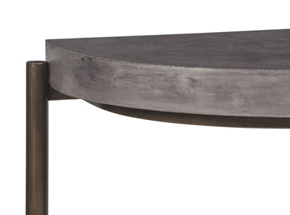 Modus Furniture - Lyon Semi-circular Concrete and Metal Console Table - A89423 veiw 4