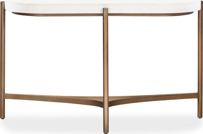 Modus Furniture - Lyon Semi-circular White Concrete and Metal Console Table - A8N123 view 2