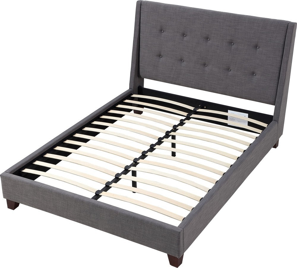 Modus Furniture - Madera King-size Upholstered Platform Bed in Dark Charcoal - JWHLH7 view 4