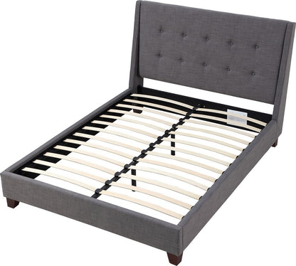 Modus Furniture - Madera King-size Upholstered Platform Bed in Dark Charcoal - JWHLH7 view 4