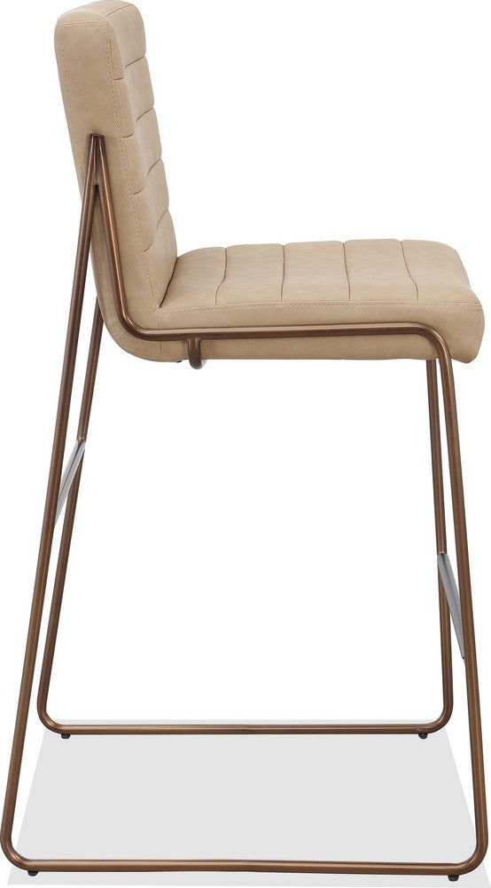 Modus Furniture - Madison Metal Frame Bar Stool in Honey Synthetic Leather - PWTA75APJ view 3
