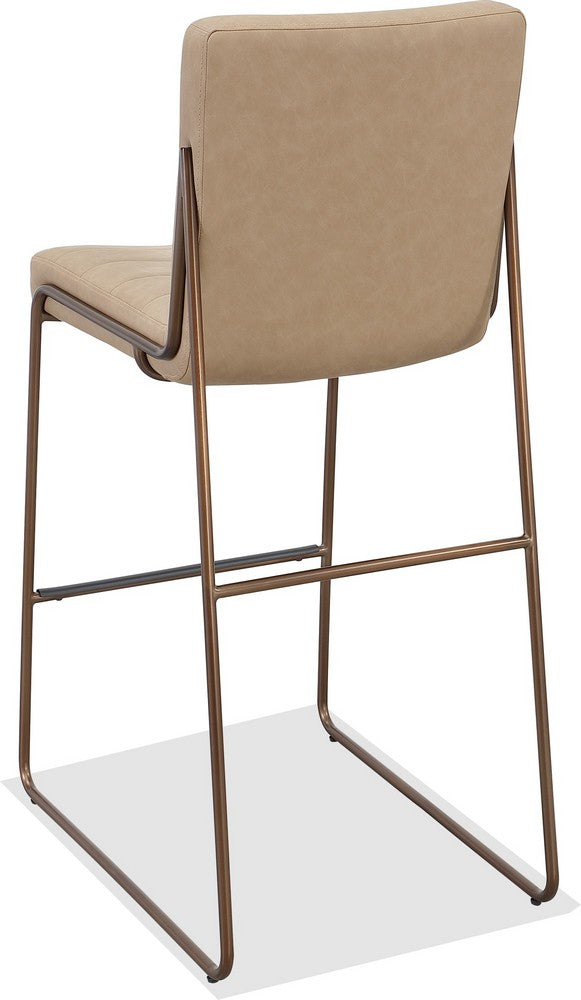 Modus Furniture - Madison Metal Frame Bar Stool in Honey Synthetic Leather - PWTA75APJ view 4