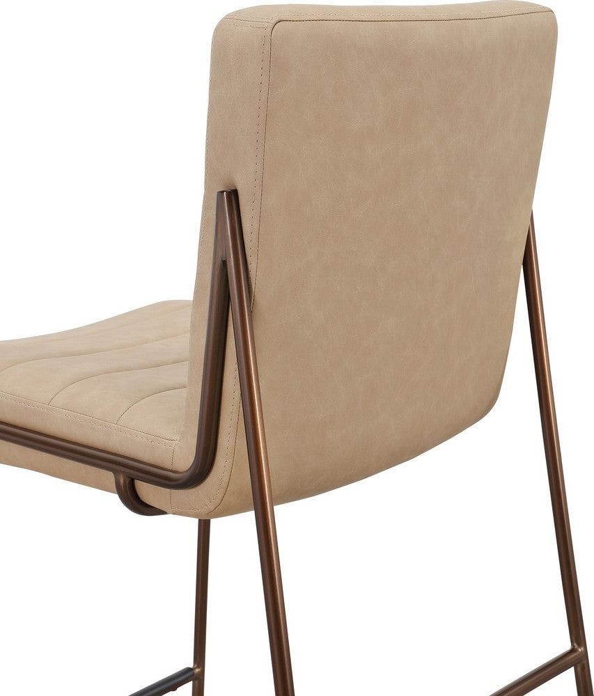 Modus Furniture - Madison Metal Frame Bar Stool in Honey Synthetic Leather - PWTA75APJ view 5