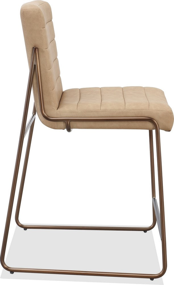 Modus Furniture - Madison Metal Frame Counter Stool in Honey Synthetic Leather - PWTA69APJ view 3