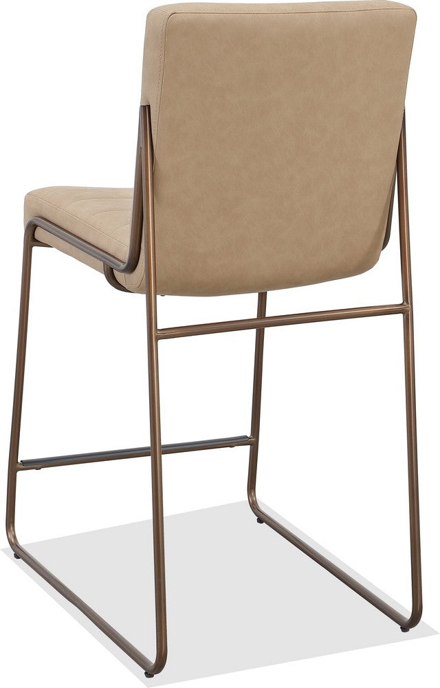 Modus Furniture - Madison Metal Frame Counter Stool in Honey Synthetic Leather - PWTA69APJ view 4