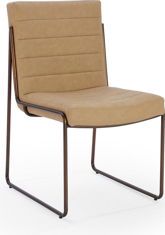 Modus Furniture - Madison Metal Frame Dining Chair in Honey Synthetic Leather - PWTA63APJ_1 view 1