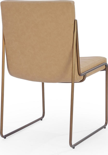 Modus Furniture - Madison Metal Frame Dining Chair in Honey Synthetic Leather - PWTA63APJ_1 view 4