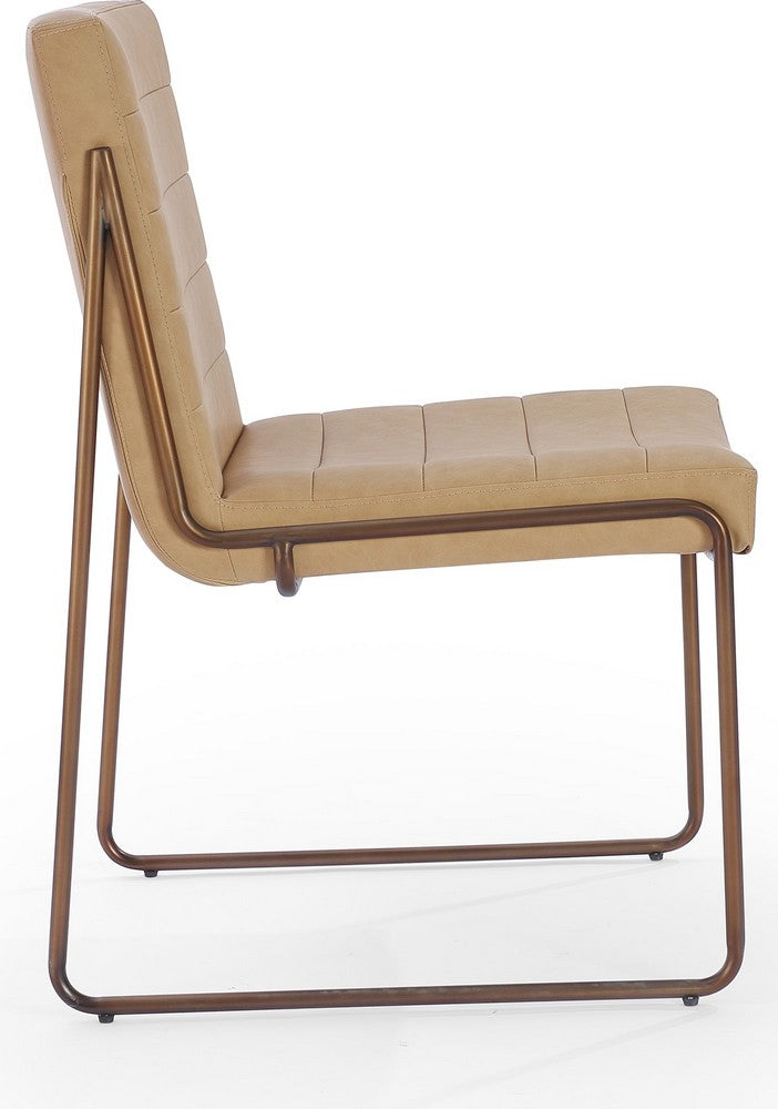 Modus Furniture - Madison Metal Frame Dining Chair in Honey Synthetic Leather Set of 2 - PWTA63APJ_2 view 3