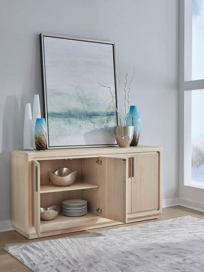 Modus Furniture - Magnolia 4 Door Wooden Sideboard in Daffodil - TKXE78 view 9