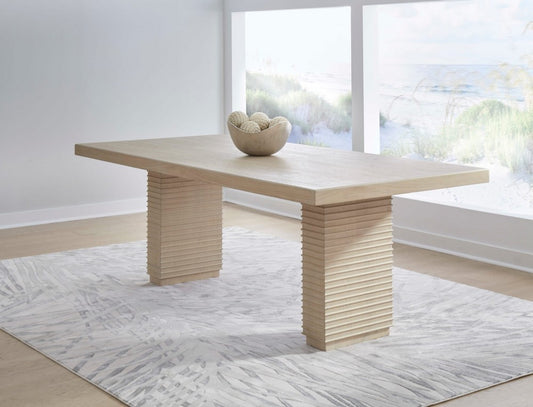Modus Furniture - Magnolia Double Pedestal Wooden Dining Table in Daffodil - TKXE61 view 2