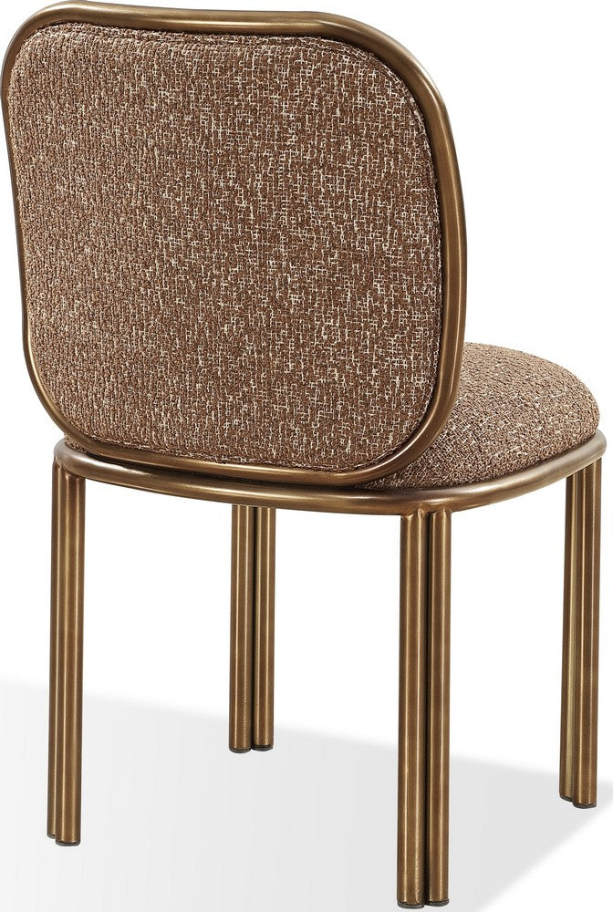 Modus Furniture - Mataranka Dining Chair in Giraffe Chenille and Brushed Golden Stainless Steel Set of 2 - UTT663_2 view 4