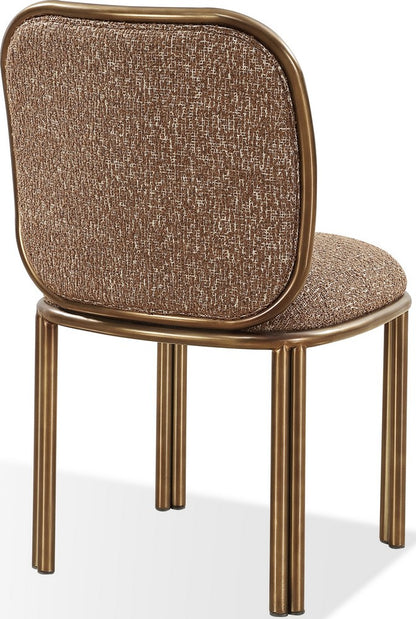 Modus Furniture - Mataranka Dining Chair in Giraffe Chenille and Brushed Golden Stainless Steel Set of 2 - UTT663_2 view 4
