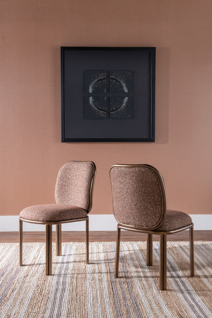 Modus Furniture - Mataranka Dining Chair in Giraffe Chenille and Brushed Golden Stainless Steel Set of 2 - UTT663_2 view 6