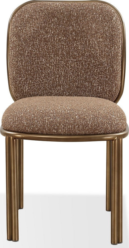 Modus Furniture - Mataranka Dining Chair in Giraffe Chenille and Brushed Golden Stainless Steel - UTT663_1 view 2