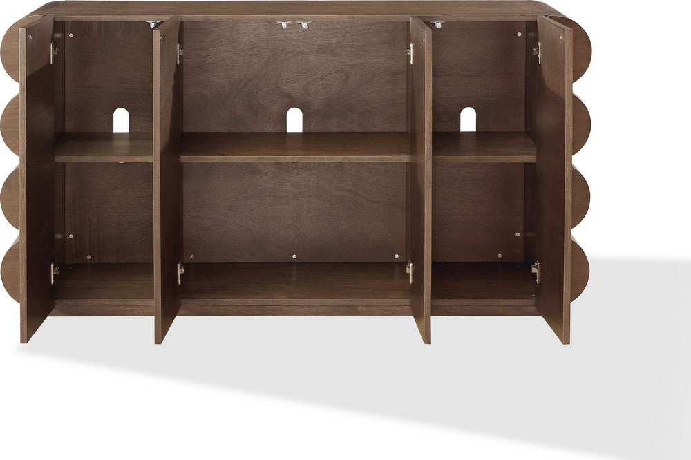 Modus Furniture - Mataranka Four Door Walnut Sideboard in Bistre - UTT678 view 3