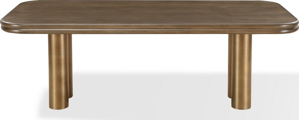 Modus Furniture - Mataranka Rectangular Dining Table in Bistre and Brushed Golden Stainless Steel - UTT660 view 1