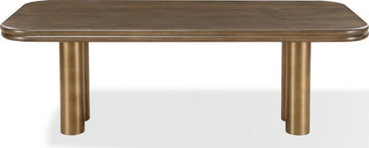 Modus Furniture - Mataranka Rectangular Dining Table in Bistre and Brushed Golden Stainless Steel - UTT660 view 1