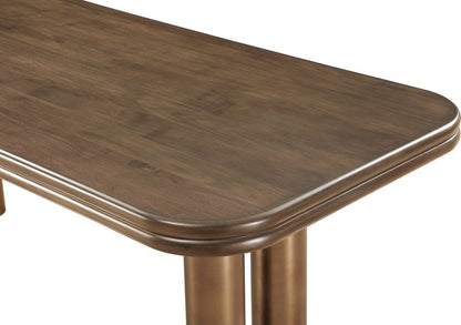 Modus Furniture - Mataranka Rectangular Dining Table in Bistre and Brushed Golden Stainless Steel - UTT660 view 3