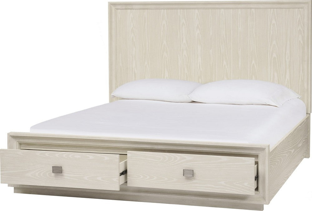 Modus Furniture - Maxime King-size Two Drawer Footboard Storage Bed In Ash - MSNFJ7 view 3