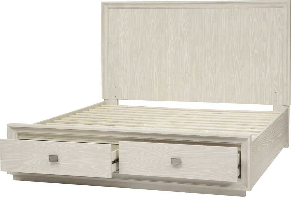 Modus Furniture - Maxime King-size Two Drawer Footboard Storage Bed In Ash - MSNFJ7 view 6