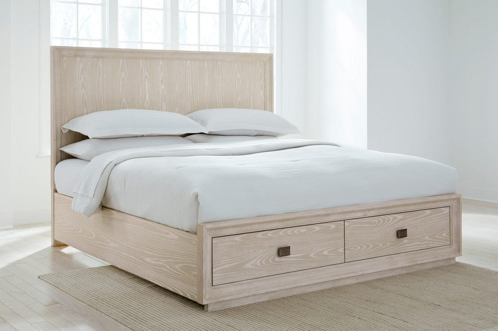 Modus Furniture - Maxime King-size Two Drawer Footboard Storage Bed In Ash - MSNFJ7 view 11