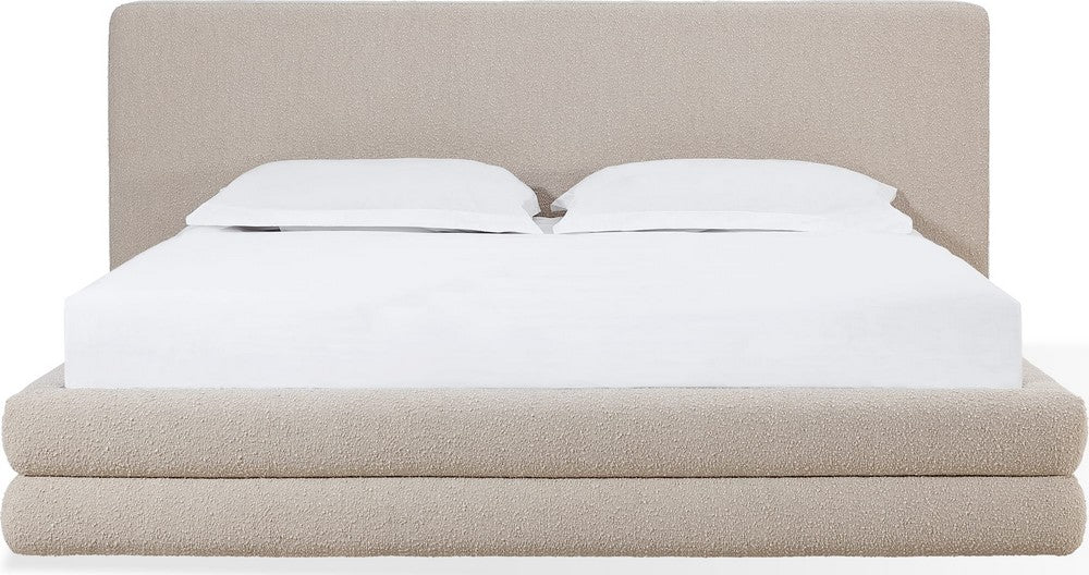 Modus Furniture - Maya King-size Upholstered Platform Bed in Brun Boucle (2026) - QCTLJ7 view 2