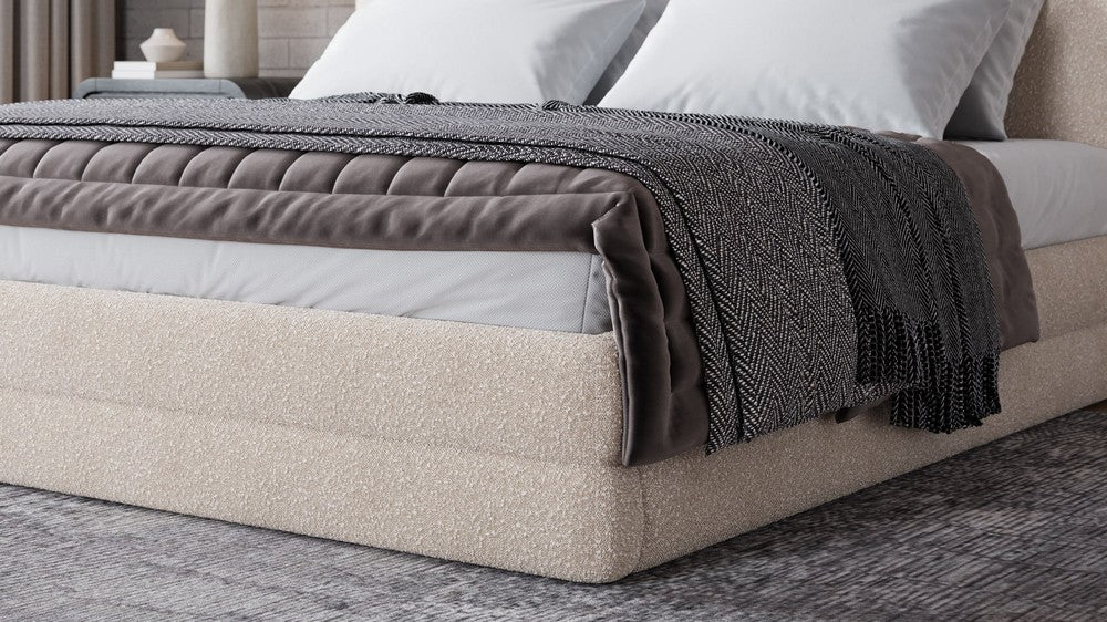 Modus Furniture - Maya King-size Upholstered Platform Bed in Brun Boucle (2026) - QCTLJ7 view 5