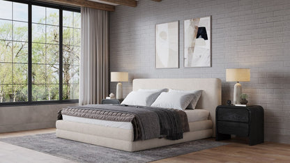 Modus Furniture - Maya Queen-size Upholstered Platform Bed in Brun Boucle - QCTLH5 view 8