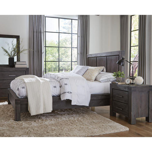 Modus Furniture - Meadow California King-Size Solid Wood Platform Bed in Graphite - 3FT3F6 veiw 2