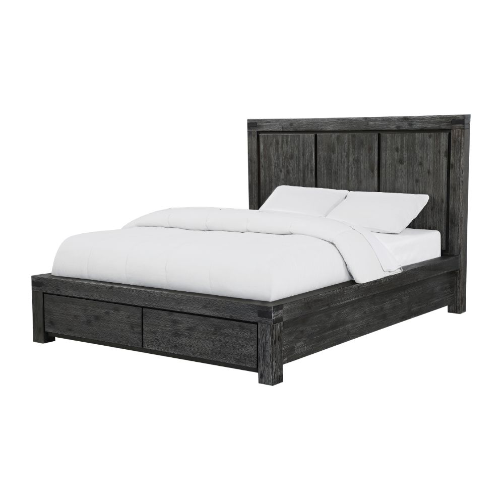 Modus Furniture - Meadow California King-Size Solid Wood Storage Bed in Graphite - 3FT3D6 veiw 1