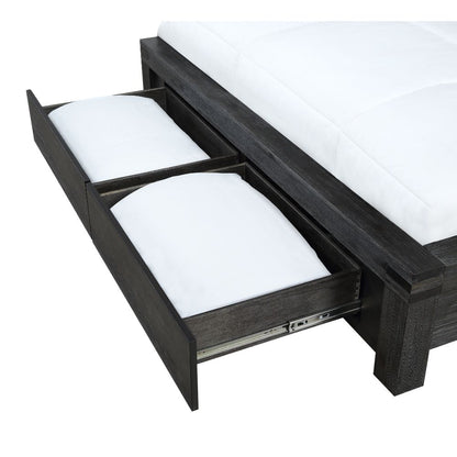 Modus Furniture - Meadow California King-Size Solid Wood Storage Bed in Graphite - 3FT3D6 veiw 5