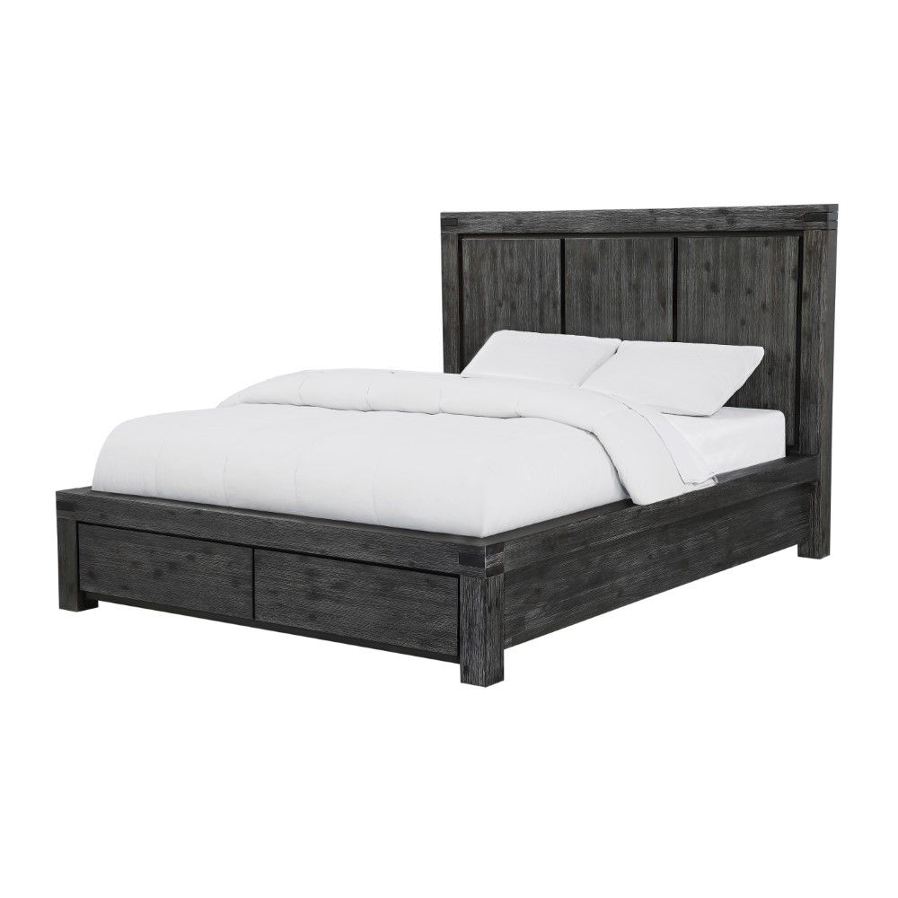 Modus Furniture - Meadow Full-Size Solid Wood Storage Bed in Graphite - 3FT3D4 veiw 1