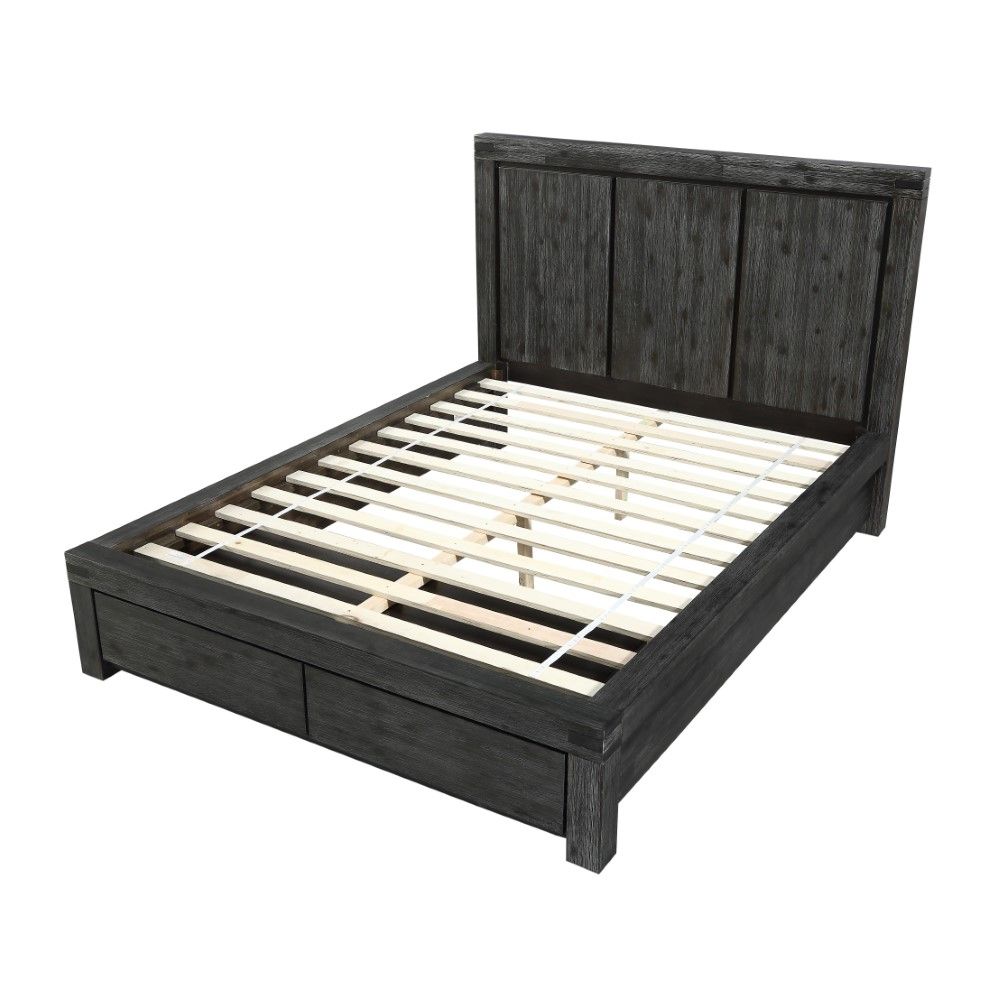 Modus Furniture - Meadow Full-Size Solid Wood Storage Bed in Graphite - 3FT3D4 veiw 3