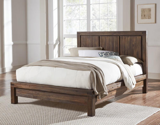 Modus Furniture - Meadow King-size Solid Wood Platform Bed in Brick Brown - 3F41F7 veiw 1