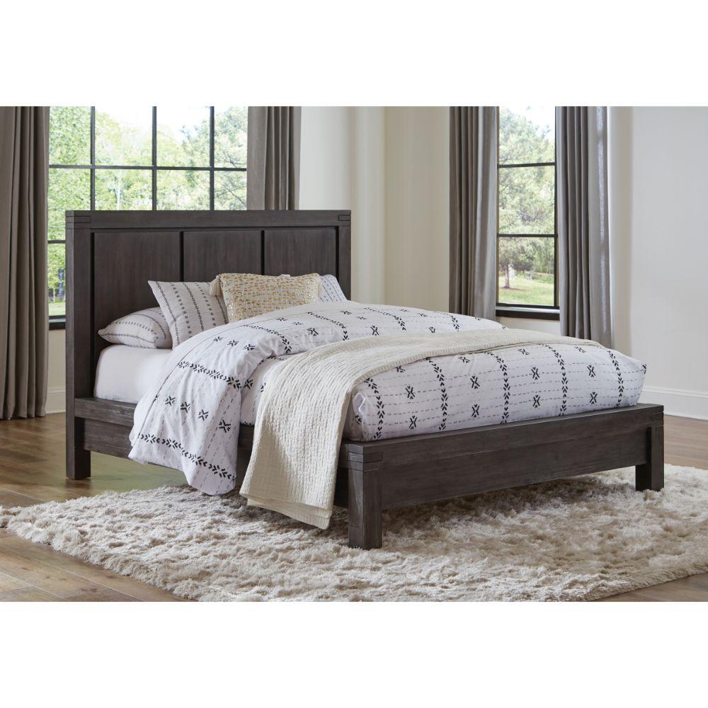 Modus Furniture - Meadow Queen-Size Solid Wood Platform Bed in Graphite - 3FT3F5 veiw 1