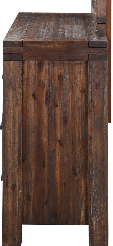 Modus Furniture - Meadow Six Drawer Solid Wood Dresser in Brick Brown - 3F4182 view 3